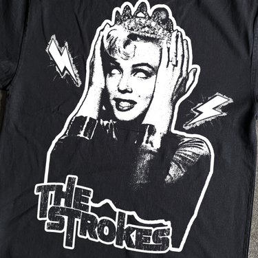 THE STROKES 'MARILYN' HEAVYWEIGHT BLACK T-SHIRT