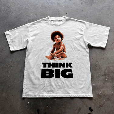 'THINK BIG' HEAVYWEIGHT WHITE T-SHIRT