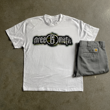 THREE SIX MAFIA 'SYRUP CIRCUS' HEAVYWEIGHT WHITE T-SHIRT