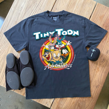 TINY TOONS HEAVYWEIGHT BLACK T-SHIRT