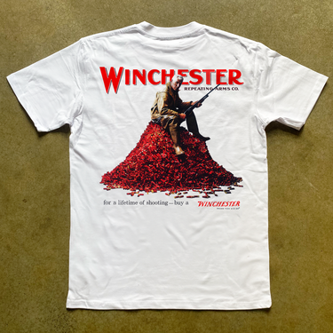 WINCHESTER 'REPEATING ARMS CO.' HEAVYWEIGHT WHITE T-SHIRT