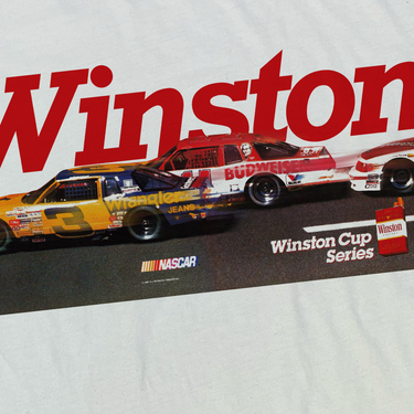 WINSTON 'NASCAR RACING' 80S CUT-OFF WHITE TEE