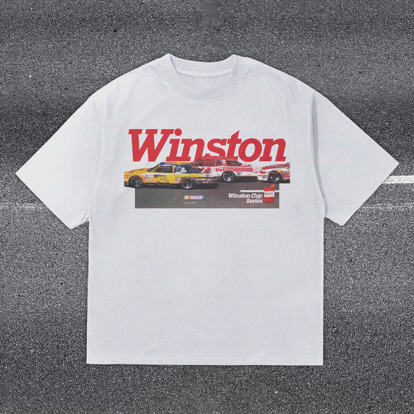 winston cigarettes t shirt Winston 'Nascar Racing' 80S Heavyweight White T-Shirt XL / White