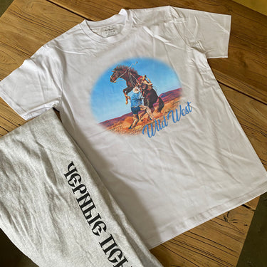 WILD WEST GRAPHIC HEAVYWEIGHT WHITE T-SHIRT