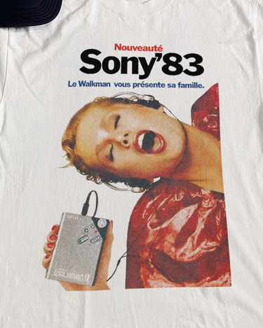 83 French 'Sony Walkman' Heavy Faded White Tee – AOCTW