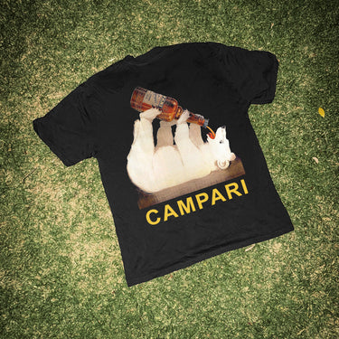CAMPARI HEAVYWEIGHT BLACK T-SHIRT