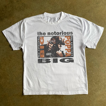 THE NOTORIOUS BIG 'BIG POPPA' HEAVYWEIGHT WHITE T-SHIRT