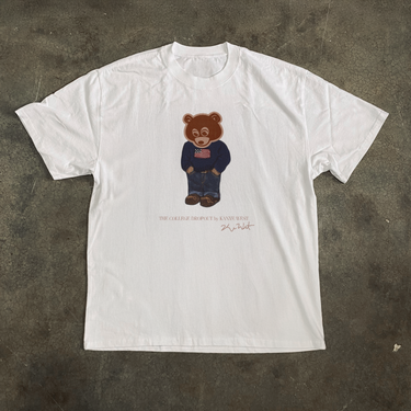 RALPH 'DROPOUT BEAR' HEAVY FADED WHITE TEE