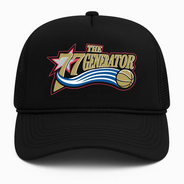 Philly 76Ers 'The Generator' Edgecombe Black Foam Trucker