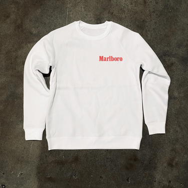 MARLO MAN 'CATTLE RUSTLER' WHITE CREWNECK