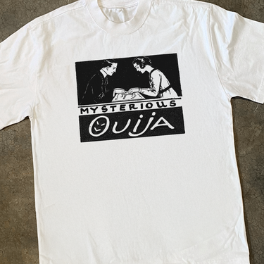 MYSTERIOUS 'OUIJA' HEAVY FADED WHITE TEE