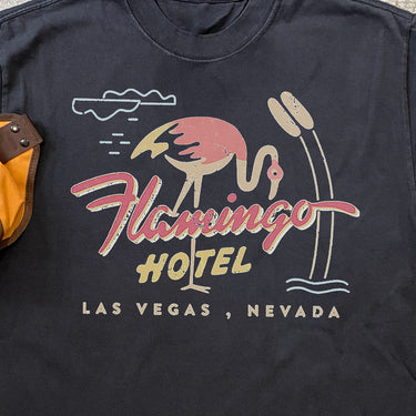 HOTEL FLAMINGO VINTAGE LAS VEGAS HEAVYWEIGHT BLACK T-SHIRT
