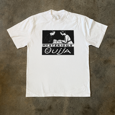 MYSTERIOUS 'OUIJA' HEAVY FADED WHITE TEE