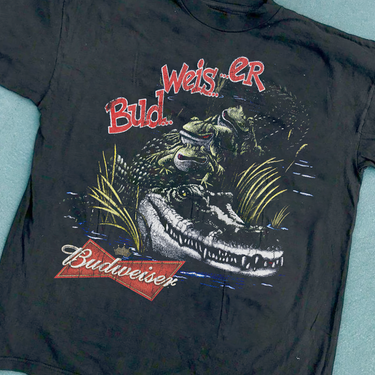 BUDWEISER GATOR FROGS HEAVYWEIGHT BLACK T-SHIRT