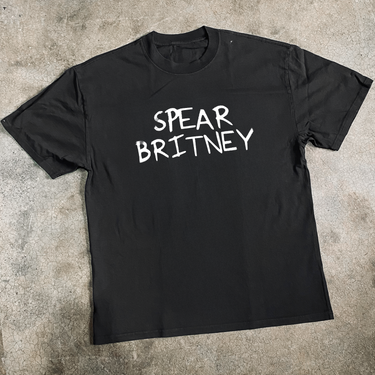 90s 'SPEAR BRITNEY' HEAVY FADED BLACK TEE