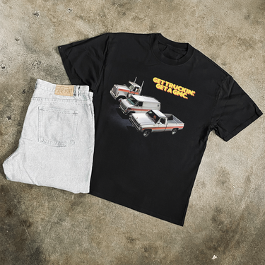 GET TRUCKIN' HEAVYWEIGHT BLACK TSHIRT