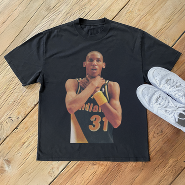REGGIE MILLER 'CHOKE' HEAVY FADED BLACK T-SHIRT