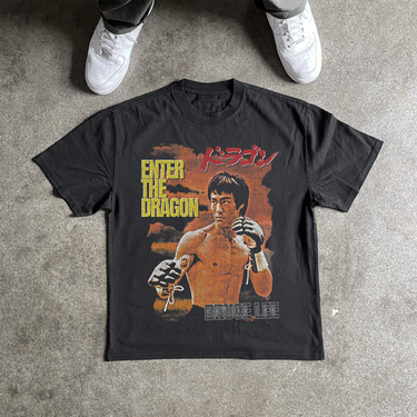 ENTER THE DRAGON HEAVYWEIGHT BLACK TSHIRT