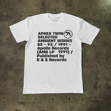 APHEX TWIN 'SELECTED AMBIENT WORKS' HEAVY WHITE TEE