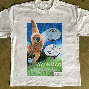 1988 Sony 'Meditating Monkey' White Heavyweight Faded Tee – AOCTW