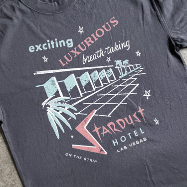 VINTAGE STARDUST HOTEL - LAS VEGAS HEAVYWEIGHT BLACK T-SHIRT