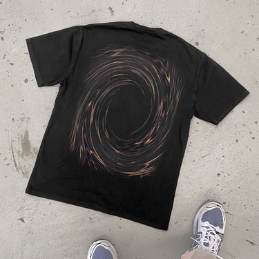 SPELL CARD 'BRAIN CONTROL' HEAVY FADED BLACK T-SHIRT