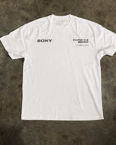 1988 Sony 'Meditating Monkey' White Heavyweight Faded Tee – AOCTW