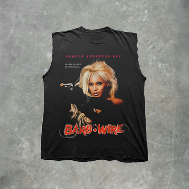 BEY 'BARB-WIRE' HEAVY CUT-OFF BLACK T-SHIRT