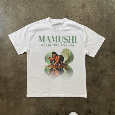 MEGAN THEE STALLION MAMUSHI HEAVYWEIGHT WHITE T-SHIRT