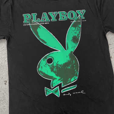 PLAYBOY 'ANDY' COVER 1986 HEAVY BLACK TEE