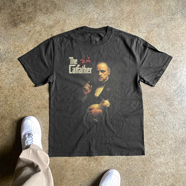 THE CAT FATHER HEAVYWEIGHT BLACK TSHIRT