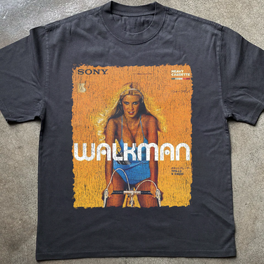 83 French 'Sony Walkman' Heavy Faded White Tee – AOCTW