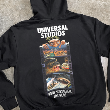 90s RETRO 'UNIVERSAL STUDIOS' HEAVY FADED BLACK TEE