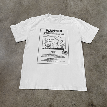 SIMPSONS 1995 'WHO SHOT MR. BURNS' KRUSTY FADED HEAVY WHITE TEE