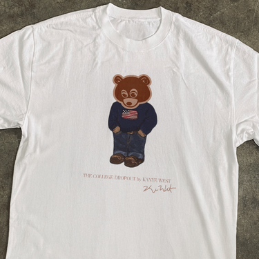 RALPH 'DROPOUT BEAR' HEAVY FADED WHITE TEE