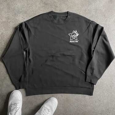 'FIREY DEPTHS' BLACK CREWNECK