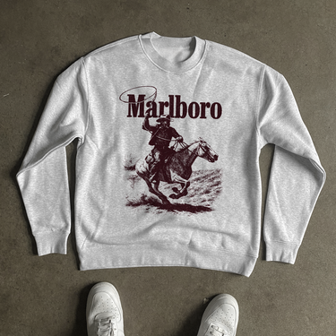 MARLO MAN 'RUSTLER' WHITE WEATHER CREWNECK