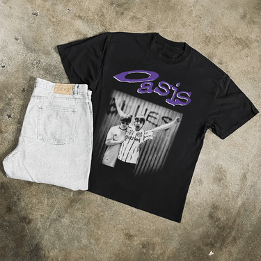 OASIS HEAVYWEIGHT BLACK TSHIRT
