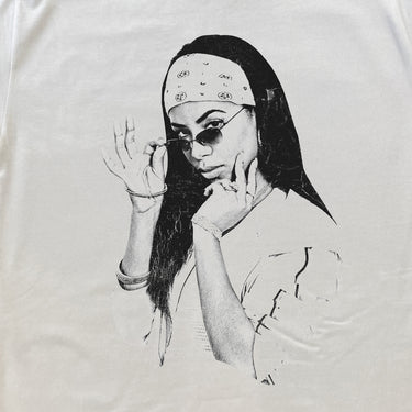 AALIYAH 2001 HEAVYWEIGHT WHITE T-SHIRT