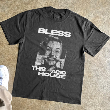 BLESS THIS ACID HOUSE HEAVYWEIGHT BLACK TSHIRT