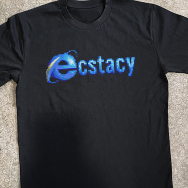 00s 'ECSTACY EXPLORER' BLACK TEE
