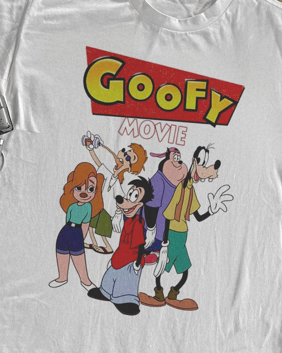 90s Vintage Cartoon Goofy Movie Heavyweight White T-Shirt – AOCTW