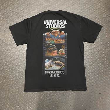 90s RETRO 'UNIVERSAL STUDIOS' HEAVY FADED BLACK TEE