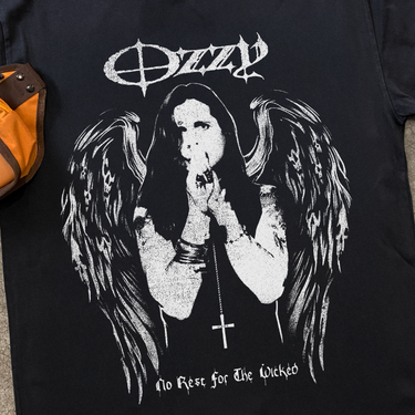 OZZY OSBOURNE 'NO REST FOR THE WICKED' HEAVY BLACK TEE