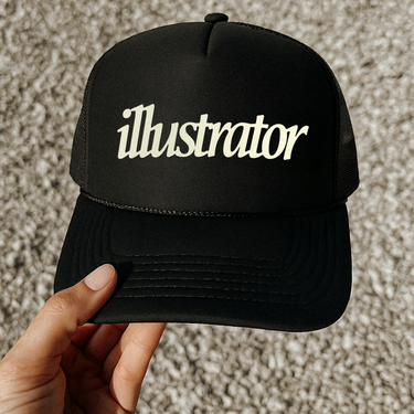 'Illustrator' Black Foam Trucker