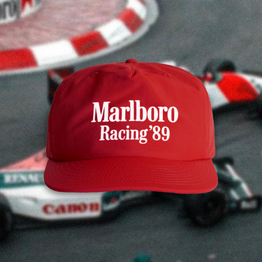 1989 'MARLBORO RACING' RED NYLON HAT