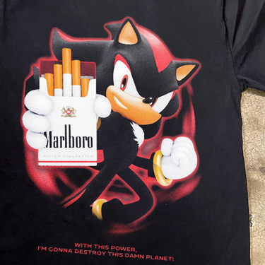 SHADOW 'MARLBORO POWER' HEAVY FADED BLACK TEE