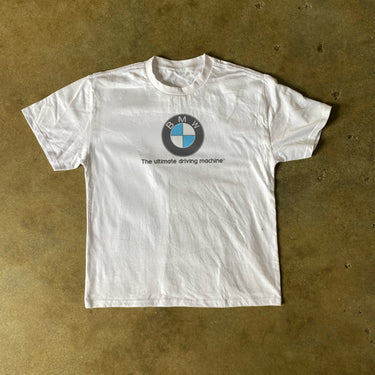 BMW - THE ULTIMATE DRIVING MACHINE HEAVYWEIGHT WHITE T-SHIRT