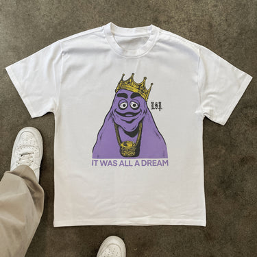GRIMACE BIGGIE HEAVYWEIGHT WHITE T-SHIRT